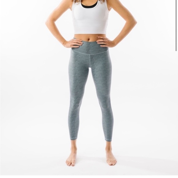 𝅺ZYIA ACTIVE Blue Python Snake Print Leggings H. - Picture 3 of 16